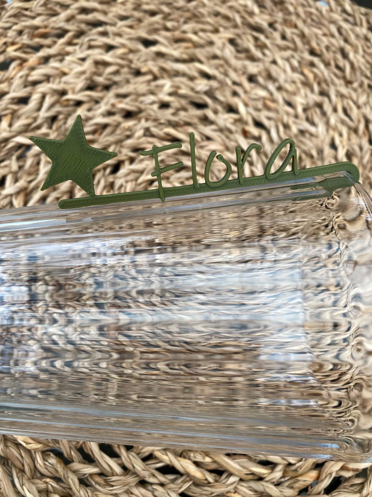 Glasanhänger "Peppone" - Personalisierte Glas-Namensanhänger mit Wunschname und Symbol – Bild 3