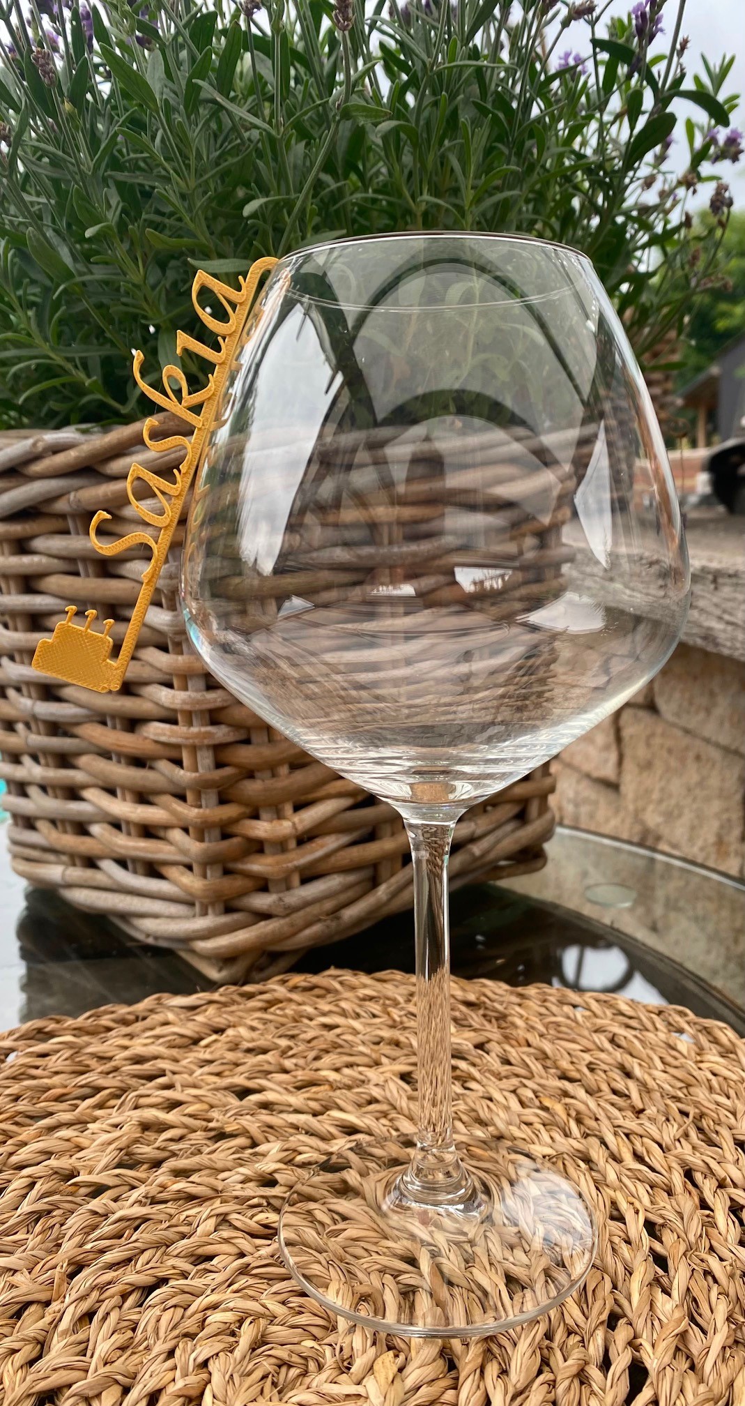 Glasanhänger "Peppone" - Personalisierte Glas-Namensanhänger mit Wunschname und Symbol
