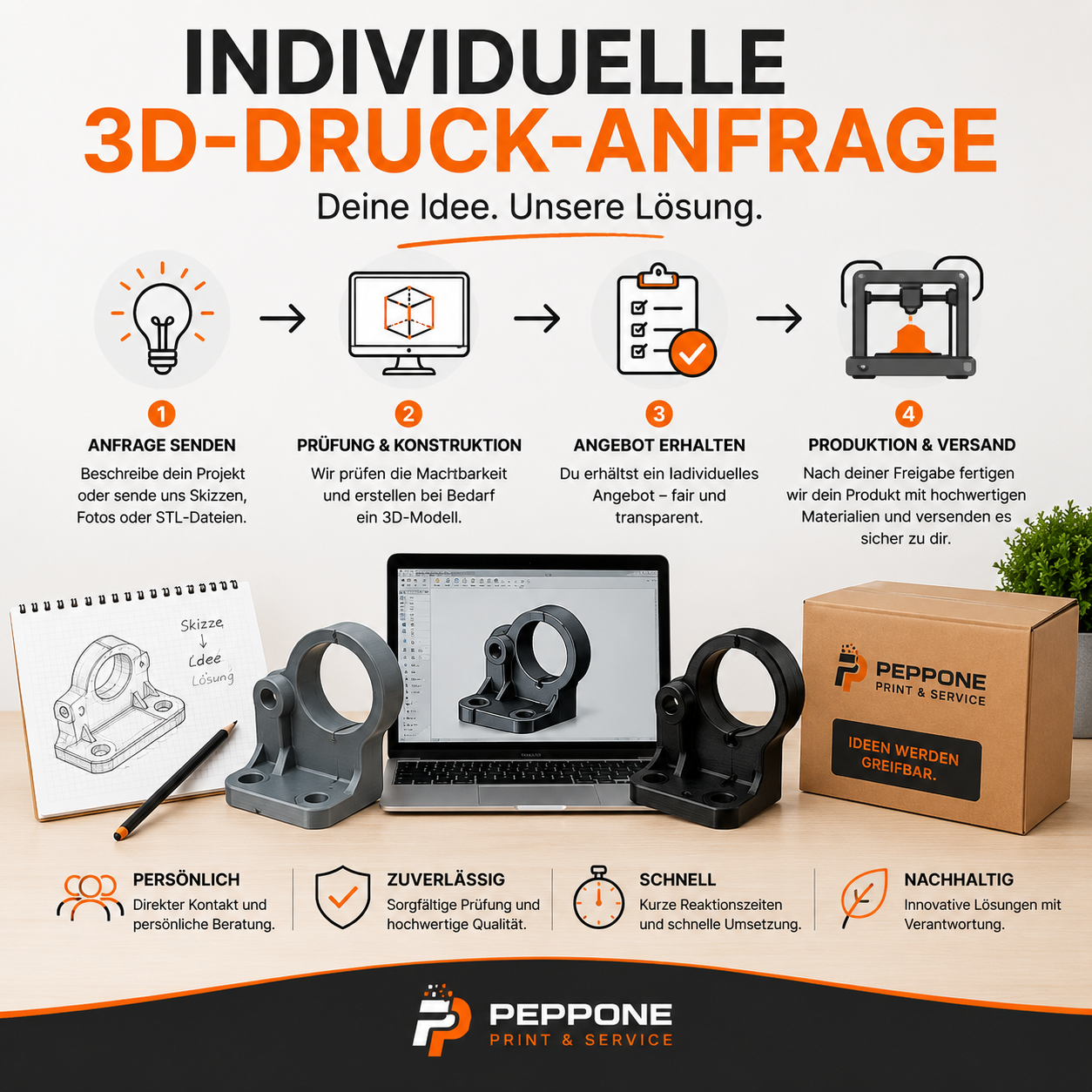 Individuelle 3D-Druck-Anfrage