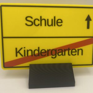 Personalisiertes Ortsschild mit Tisch- oder Wandhalter – Ortseingang oder Ortsausgang