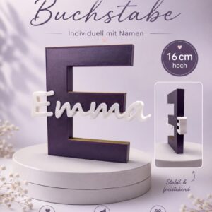 Personalisierter Buchstabenaufsteller mit Name